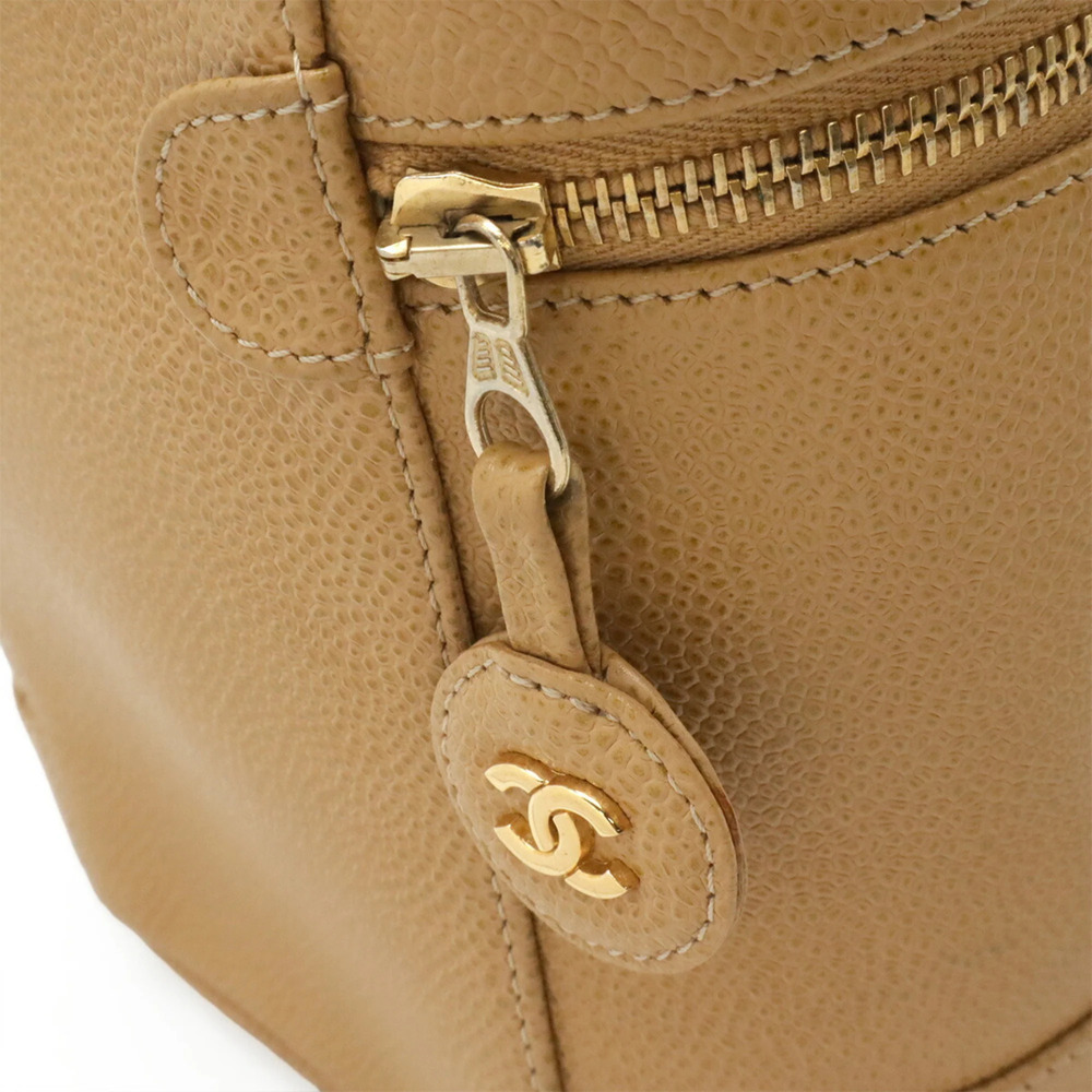 CHANEL Cream Caviar Leather Logo Pouch - Picture 7 of 10